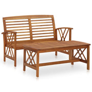 Loungeset massief acaciahout 2-delig