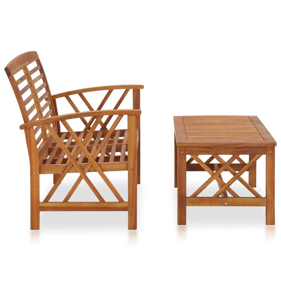 -Delige Loungeset Massief Acaciahout Bruin