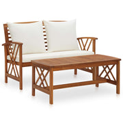 Loungeset 2-delig massief acaciahout