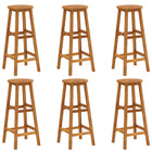 Barkrukken 6 stuks massief acaciahout 76 cm