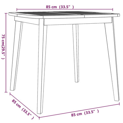 Tuintafel Massief Acaciahout 85 x 85 x 75 cm