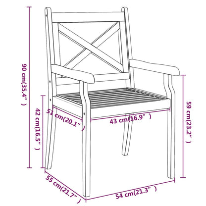 Tuinstoelen Massief Acaciahout 3