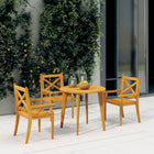 Tuinstoel massief acaciahout 54x55x90 cm
