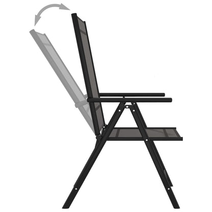 Tuinstoelen Inklapbaar Textileen 1 6 Zwart