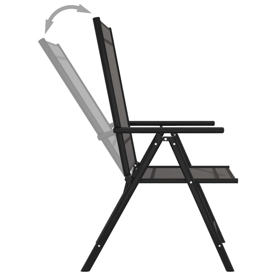Tuinstoelen Inklapbaar Textileen 1 6 Zwart