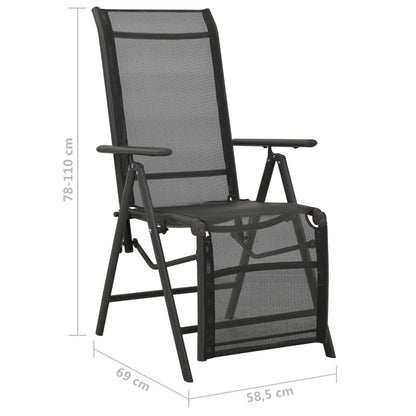 Tuinstoelen Verstelbaar Textileen Aluminium 2