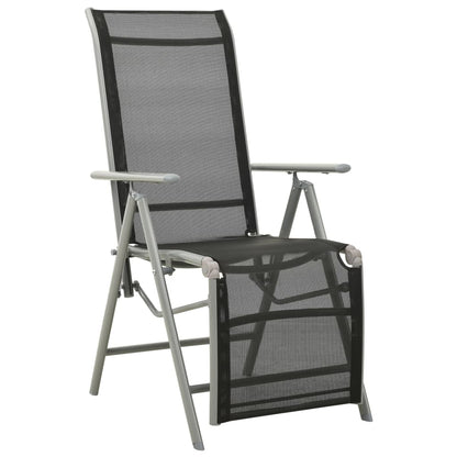 Tuinstoelen Verstelbaar Textileen Aluminium Kleurig 2 Zilver
