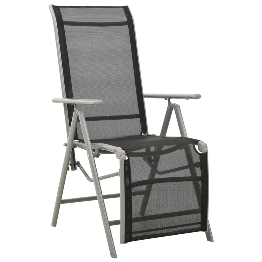 Tuinstoelen Verstelbaar Textileen Aluminium Kleurig 2 Zilver