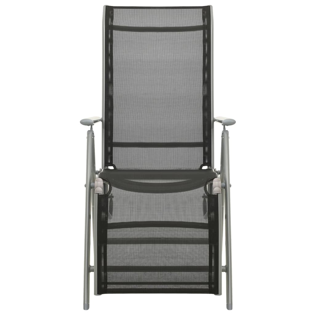 Tuinstoelen Verstelbaar Textileen Aluminium Kleurig 2 Zilver