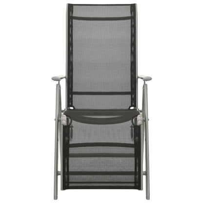 Tuinstoelen Verstelbaar Textileen Aluminium Kleurig 2 Zilver
