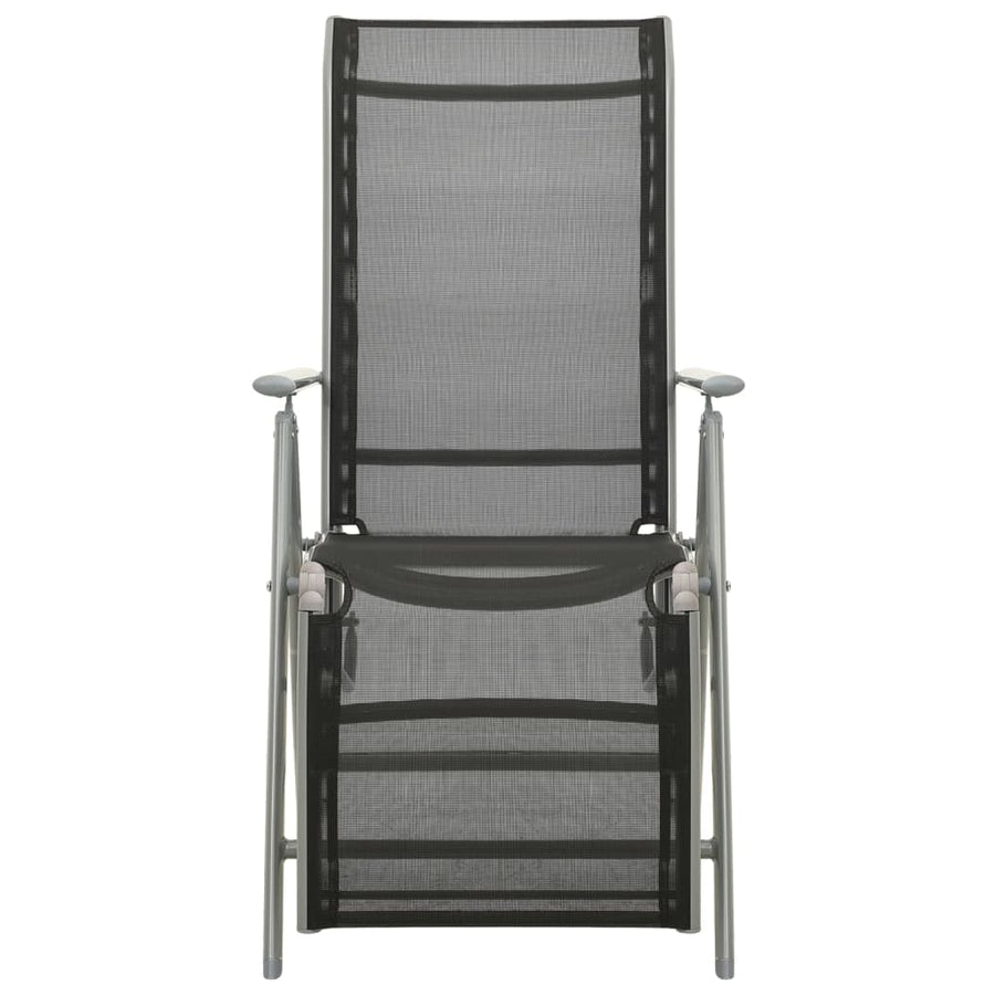 Tuinstoelen Verstelbaar Textileen Aluminium Kleurig 2 Zilver
