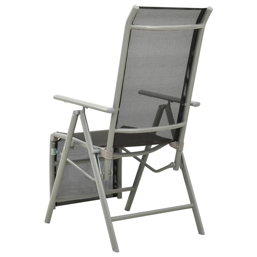 Tuinstoelen Verstelbaar Textileen Aluminium Kleurig 2 Zilver