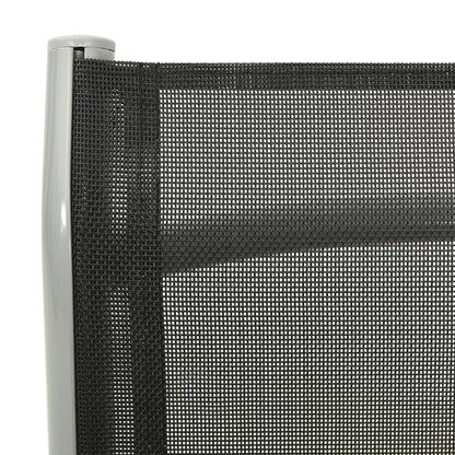 Tuinstoelen Verstelbaar Textileen Aluminium Kleurig 2 Zilver