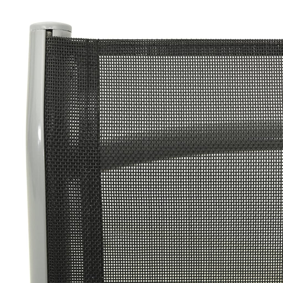 Tuinstoelen Verstelbaar Textileen Aluminium Kleurig 2 Zilver