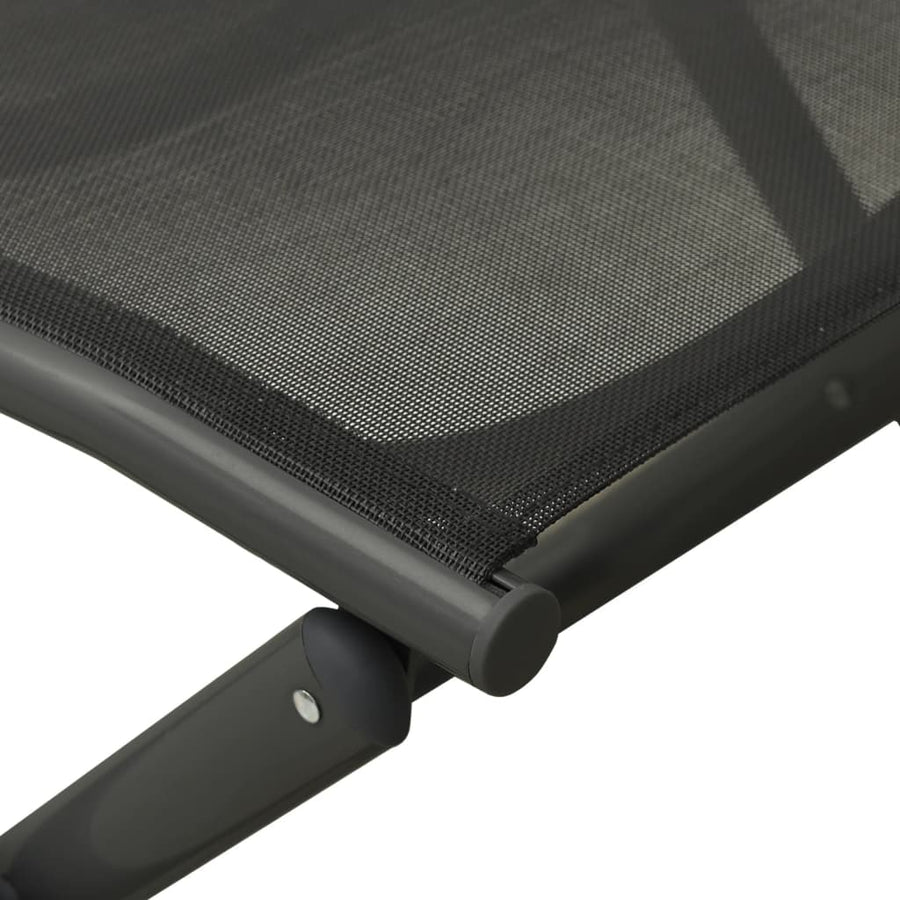 -Delige Loungeset Textileen En Aluminium Zwart