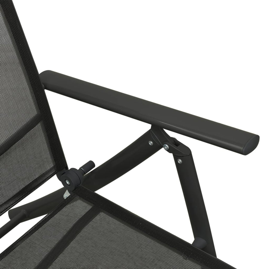 -Delige Loungeset Textileen En Aluminium Zwart
