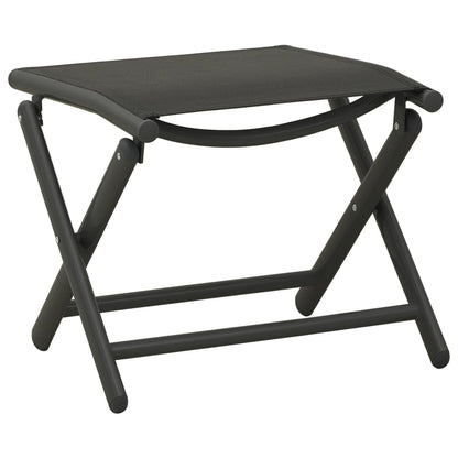 -Delige Loungeset Textileen En Aluminium Zwart