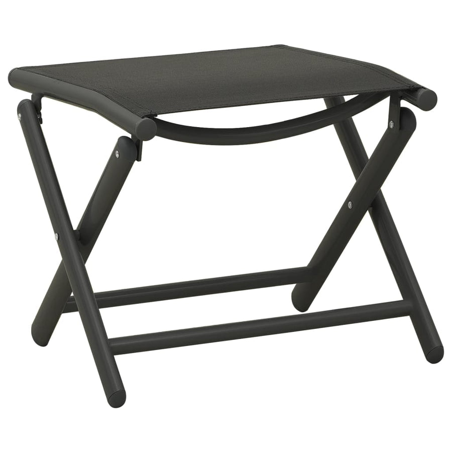 -Delige Loungeset Textileen En Aluminium Zwart
