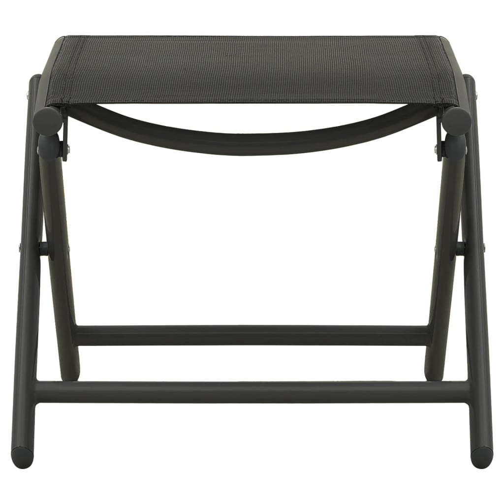 -Delige Loungeset Textileen En Aluminium Zwart