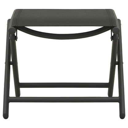 -Delige Loungeset Textileen En Aluminium Zwart