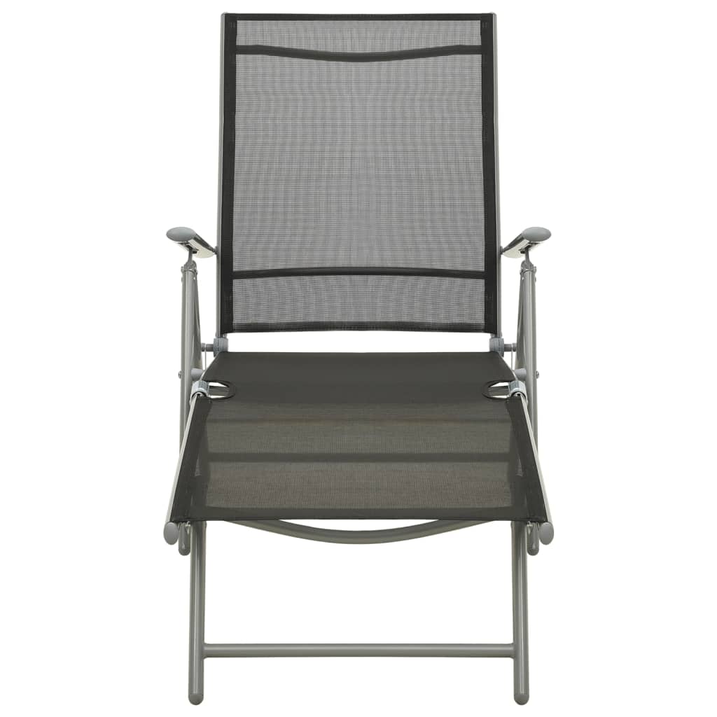 -Delige Loungeset Textileen En Aluminium Kleurig Zilver