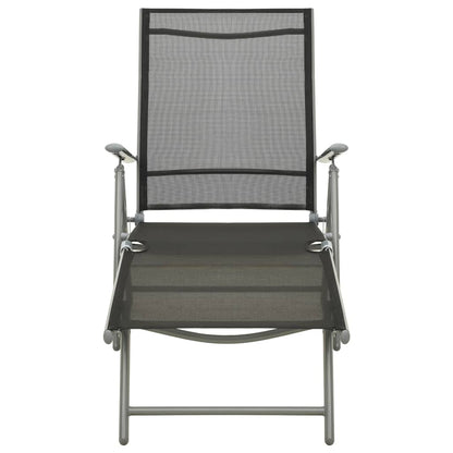 -Delige Loungeset Textileen En Aluminium Kleurig Zilver