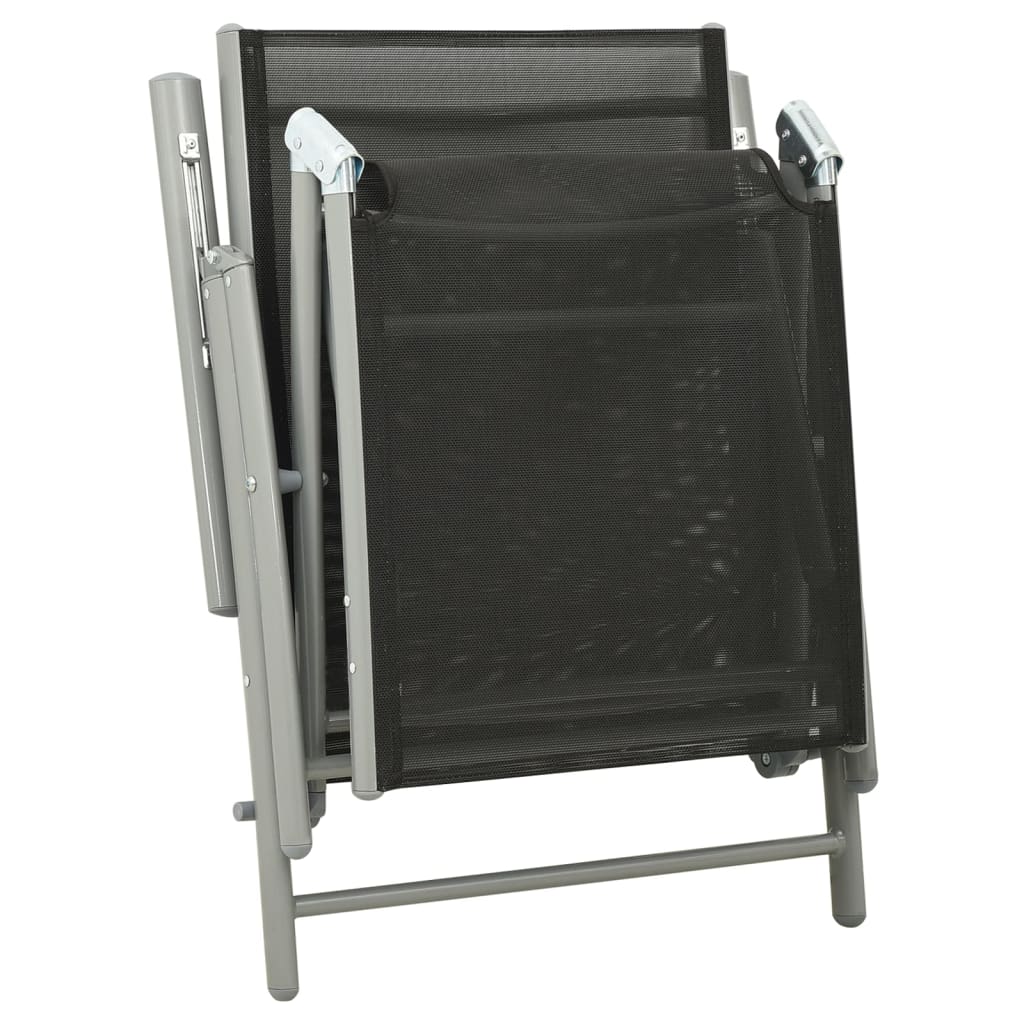 -Delige Loungeset Textileen En Aluminium Kleurig Zilver