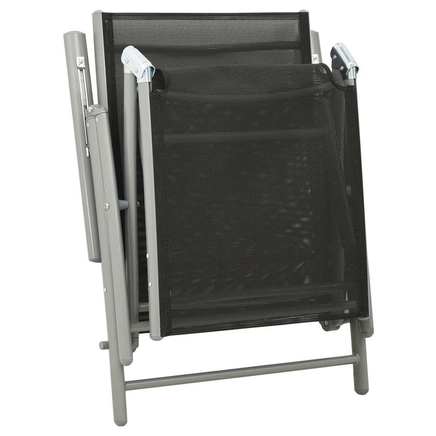 -Delige Loungeset Textileen En Aluminium Kleurig Zilver