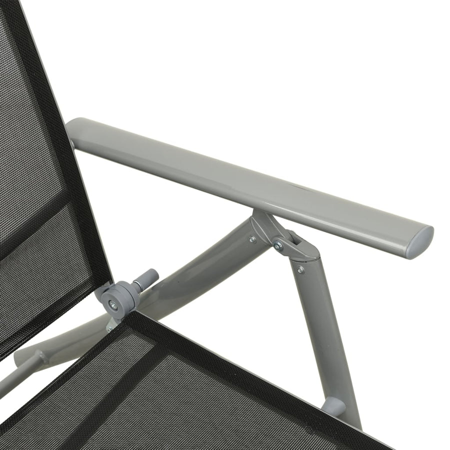 -Delige Loungeset Textileen En Aluminium Kleurig Zilver