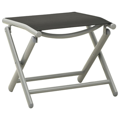 -Delige Loungeset Textileen En Aluminium Kleurig Zilver