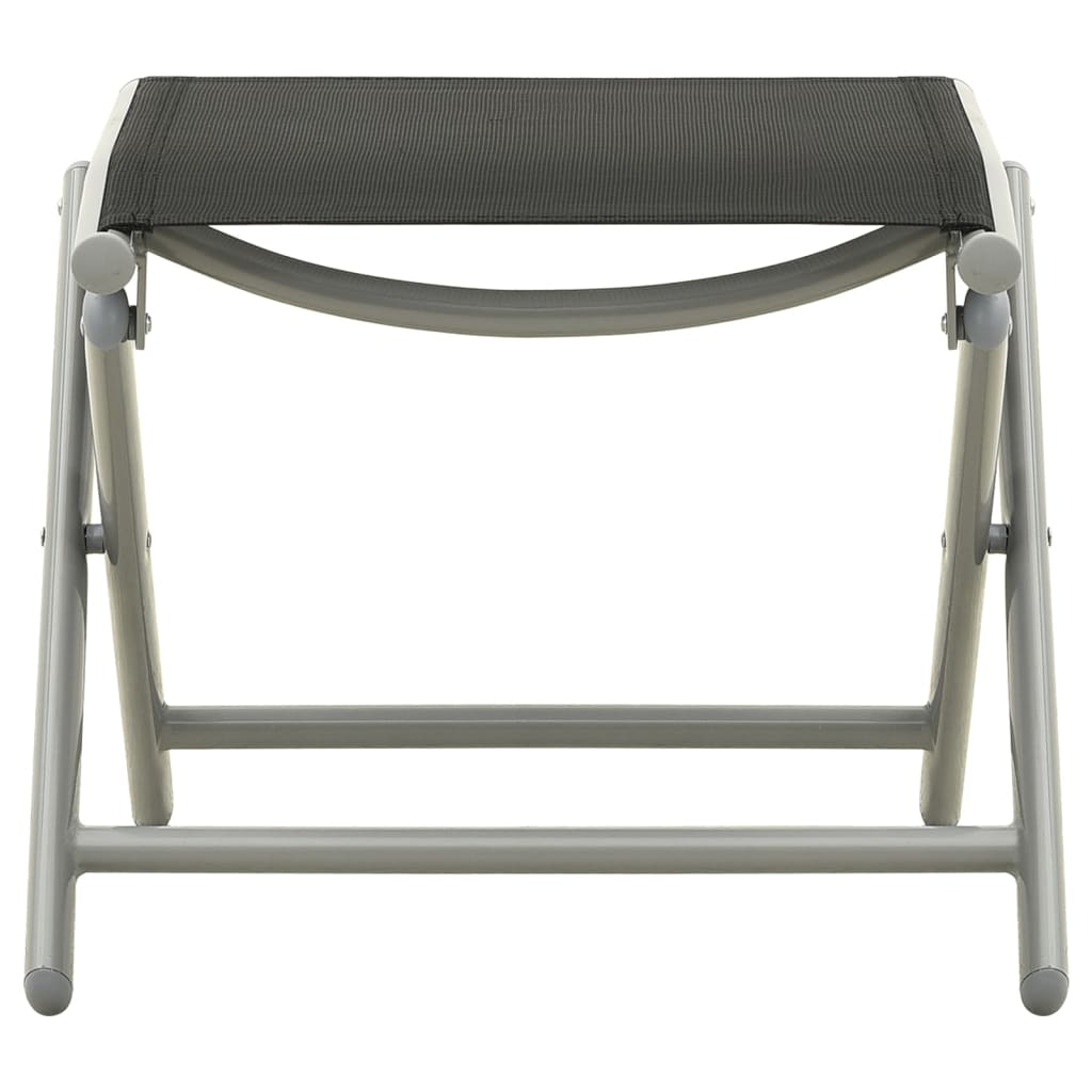 -Delige Loungeset Textileen En Aluminium Kleurig Zilver