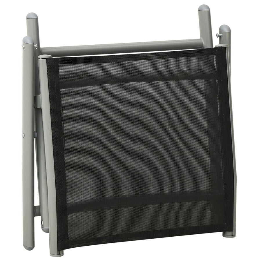 -Delige Loungeset Textileen En Aluminium Kleurig Zilver