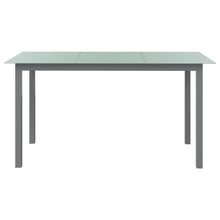 Tuintafel Aluminium En Glas 150 x 90 x 74 cm Lichtgrijs