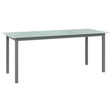 Tuintafel Aluminium En Glas 190 x 90 x 74 cm Lichtgrijs