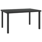 Garden table 140x90x74 cm aluminum and HKC black