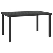 Tuintafel 140x90x74 cm aluminium HKC zwart