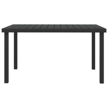 Tuintafel 140x90x74 cm aluminium en HKC zwart