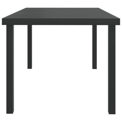 Tuintafel 140x90x74 cm aluminium en HKC zwart