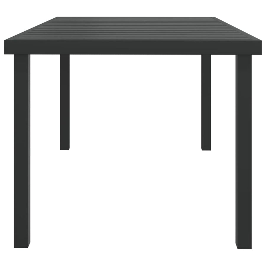 Tuintafel 140x90x74 cm aluminium en HKC zwart