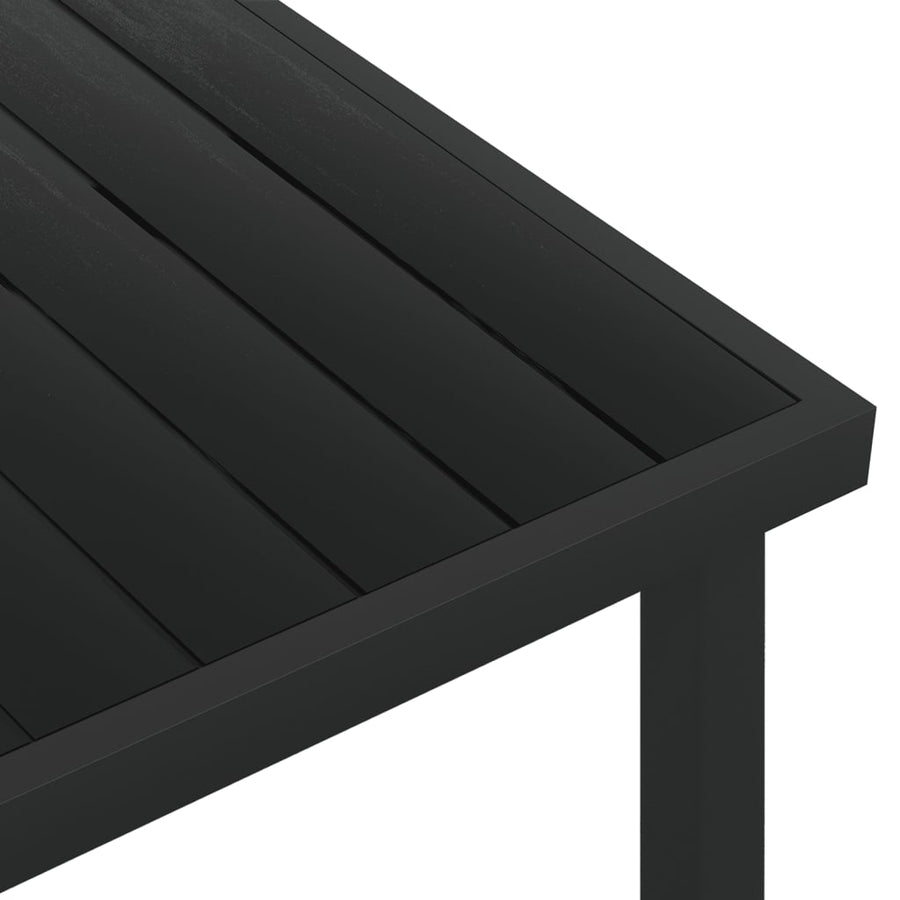 Tuintafel 140x90x74 cm aluminium en HKC zwart