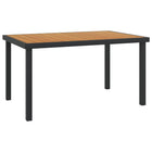 Tuintafel 140x90x74 cm aluminium bruin