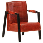 Fauteuil 60X80X87 Cm Echt Geitenleer Donkerbruin