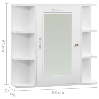 Badkamerspiegelkast 66X7X63 Cm Mdf Wit