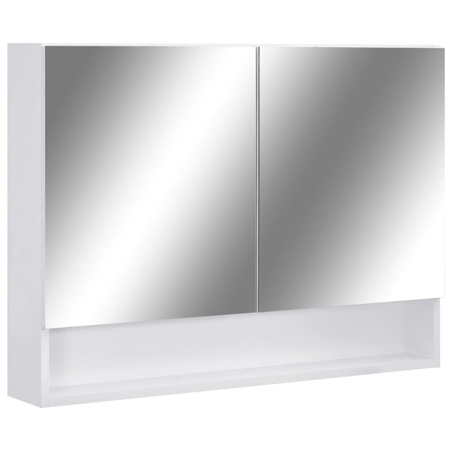 Badkamerspiegelkast Led 80X5X60 Cm Mdf Wit
