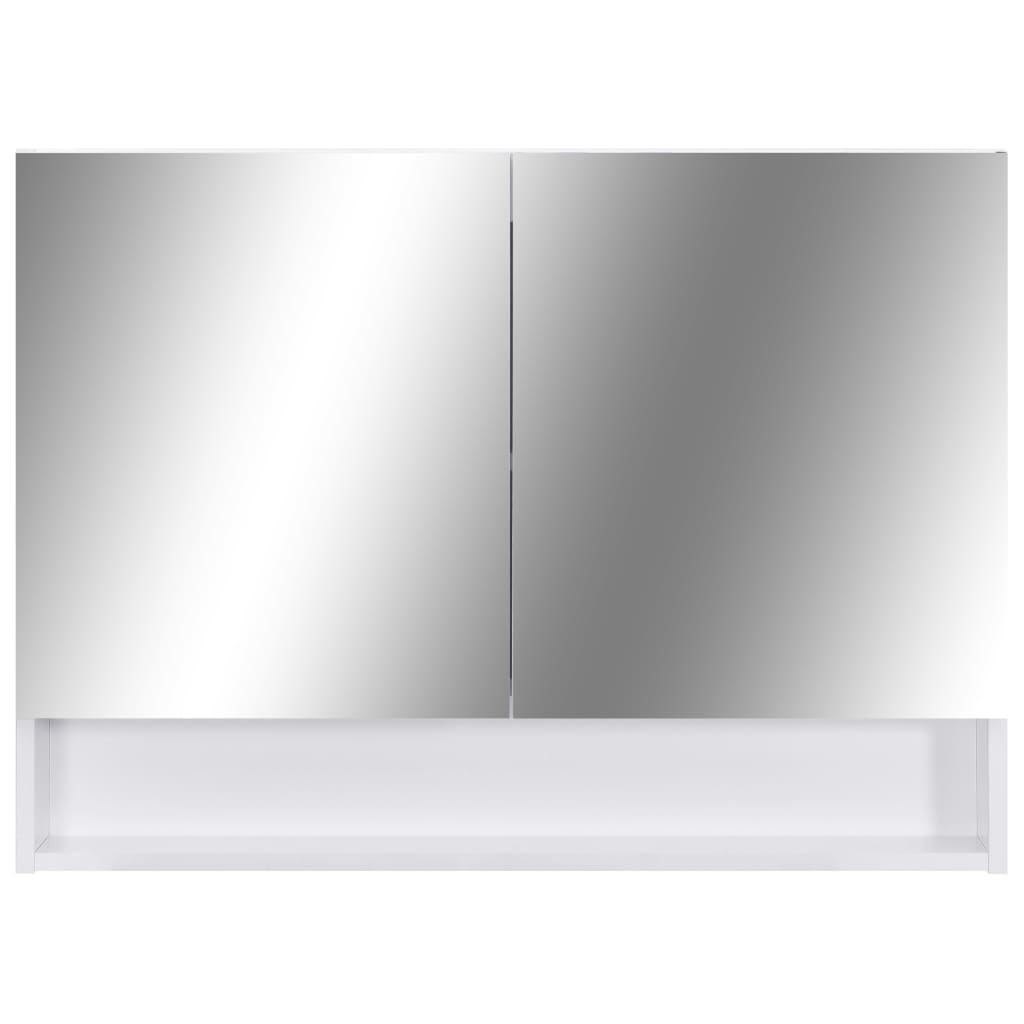 Badkamerspiegelkast Led 80X5X60 Cm Mdf Wit