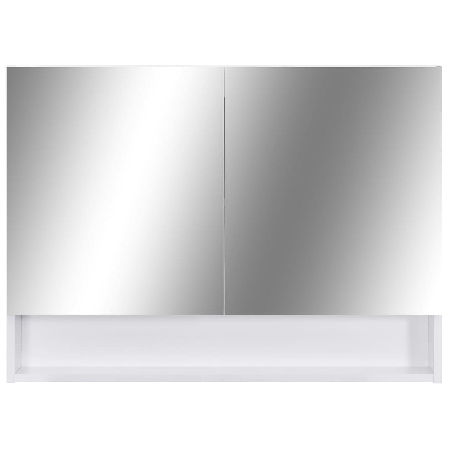Badkamerspiegelkast Led 80X5X60 Cm Mdf Wit
