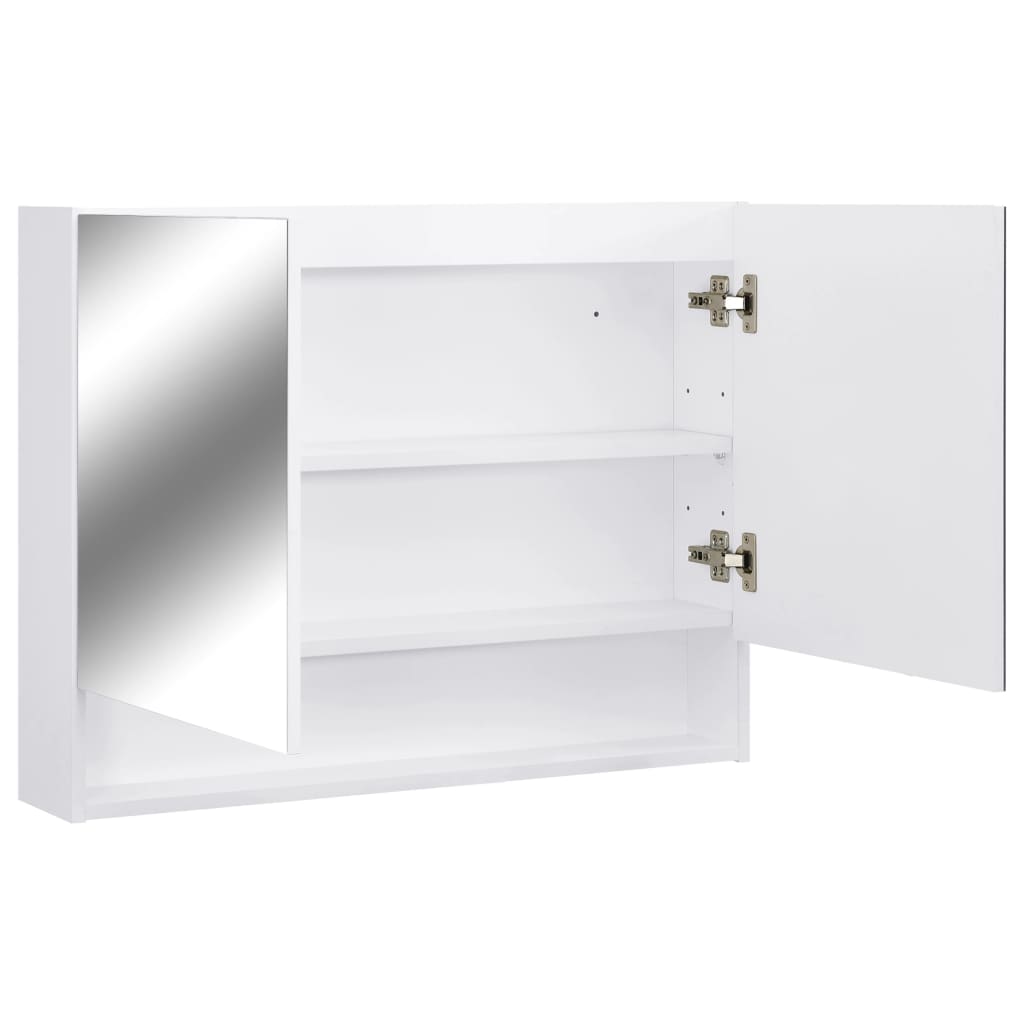 Badkamerspiegelkast Led 80X5X60 Cm Mdf Wit