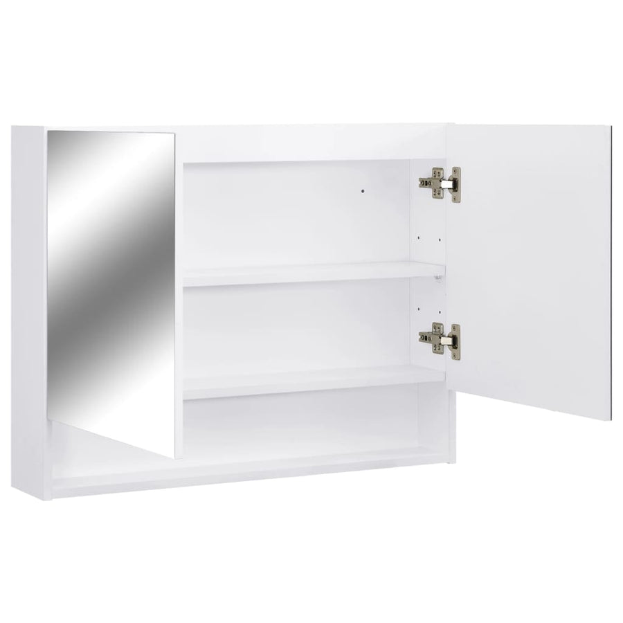 Badkamerspiegelkast Led 80X5X60 Cm Mdf Wit