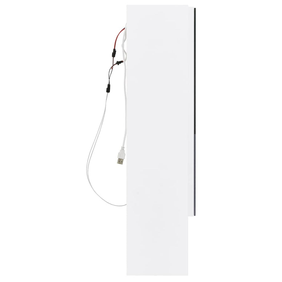 Badkamerspiegelkast Led 80X5X60 Cm Mdf Wit