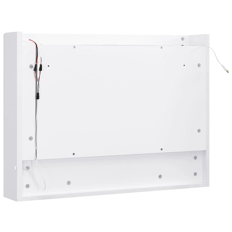 Badkamerspiegelkast Led 80X5X60 Cm Mdf Wit